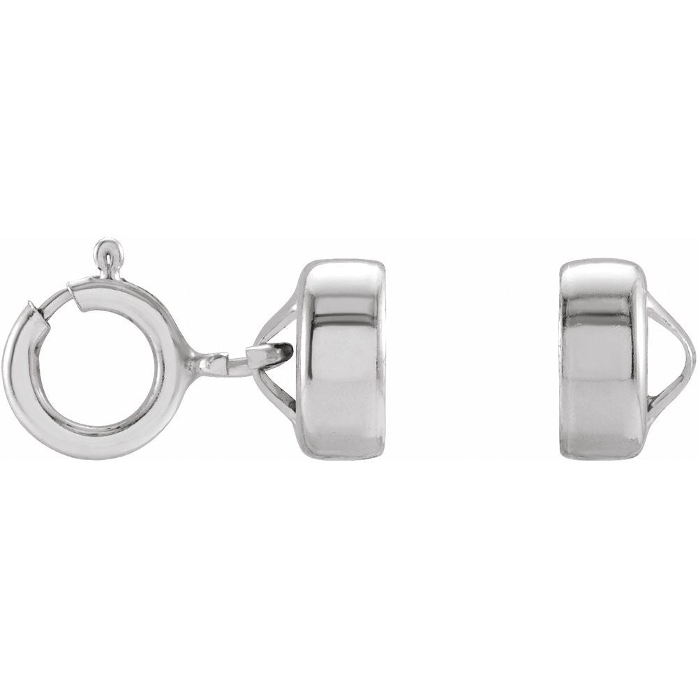 5.5mm Magnetic Clasp Converter with Spring Ring | Silver & Gold-Filled