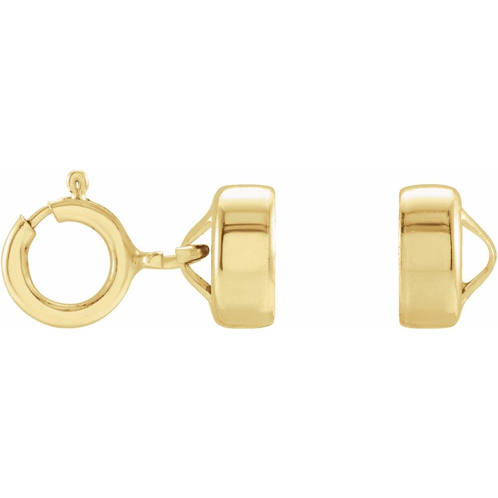 5.5mm Magnetic Clasp Converter with Spring Ring | Silver & Gold-Filled