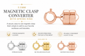 5.5mm Magnetic Clasp Converter with Spring Ring | Silver & Gold-Filled