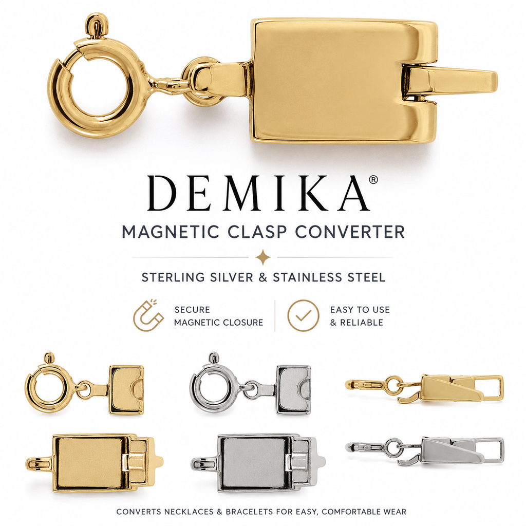 DEMIKA® Magnetic Clasp Converter | Sterling Silver & Gold Vermeil